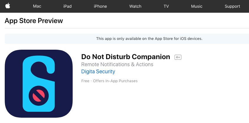 do not disturb companion app