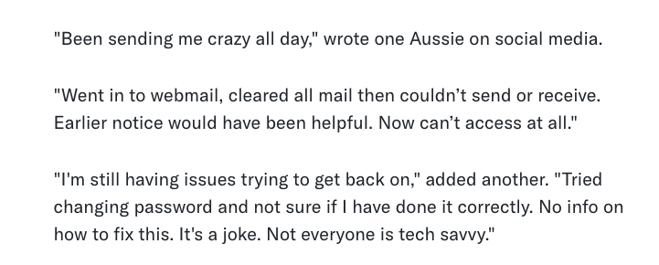 Telstra Outage Frustration